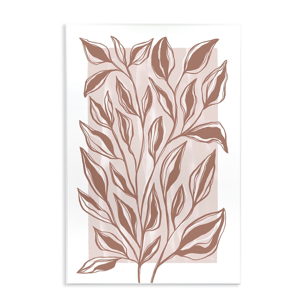 Stupell Industries Minimalist Mocha Plant Wall Plaque By Martina Pavlova